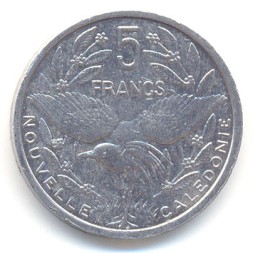 Новая Каледония 5 франков 1990 год