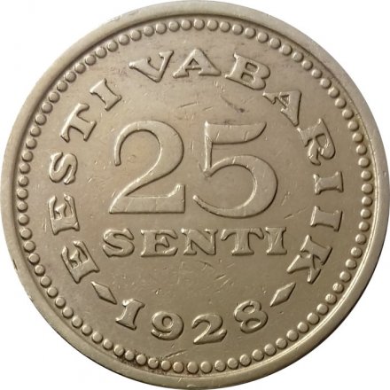 Эстония 25 сенти 1928 год