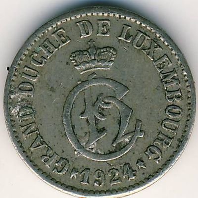 Люксембург 5 сантимов 1924 год