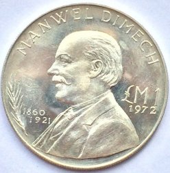 Мальта 1 фунт 1972 год - Мануэль Димех