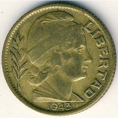 Аргентина 20 сентаво 1943 год
