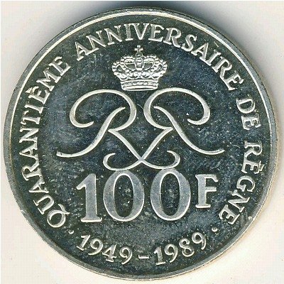 Монако 100 франков 1989 год