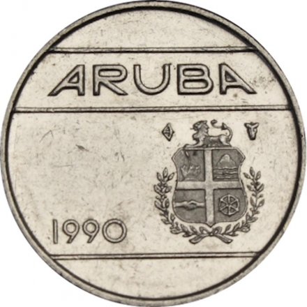 Аруба 10 центов 1990 год