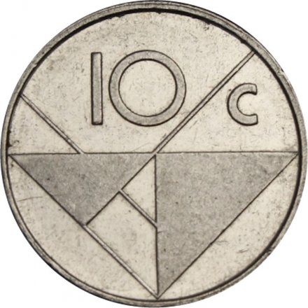 Аруба 10 центов 1990 год