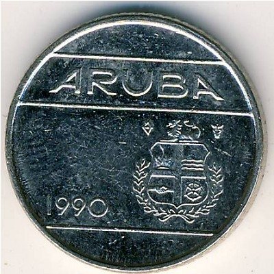 Аруба 10 центов 1990 год