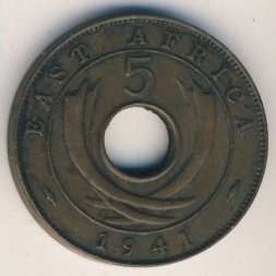 Восточная Африка 5 центов 1941 год