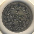 Нидерланды 5 центов 1855 год
