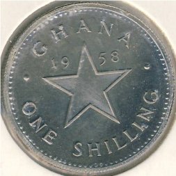 Гана 1 шиллинг 1958 год