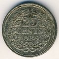 Нидерланды 25 центов 1928 год