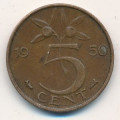 Нидерланды 5 центов 1950 год