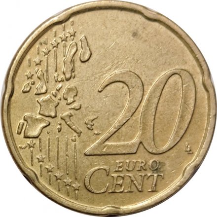 Нидерланды 20 евроцентов 1999 год