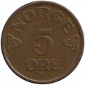 Норвегия 5 эре 1952 год - Король Хокон VI (новый тип)