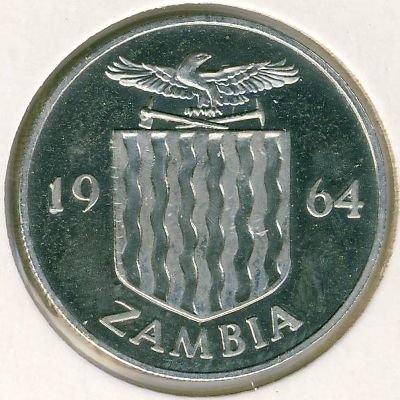Замбия 1 шиллинг 1964 год