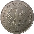 ФРГ 2 марки 1977 год - Конрад Аденауэр (D)