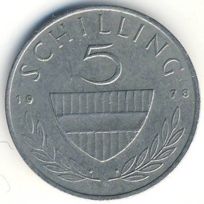 Австрия 5 шиллингов 1978 год