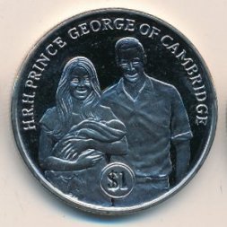 Виргинские острова 1 доллар 2013 год