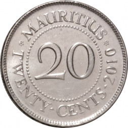 Маврикий 20 центов 2010 год - Сивусагур Рамгулам