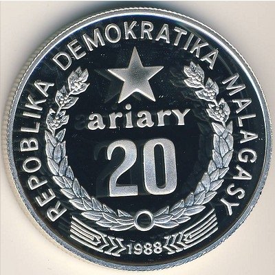 Мадагаскар 20 ариари 1988 год