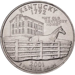 США 25 центов 2001 год - Штат Кентукки (D)