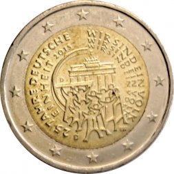 Германия 2 евро 2015 год - 25 лет объединения Германии (D)