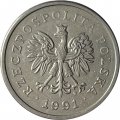 Польша 1 злотый 1991 год