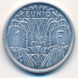 Монета Реюньон 1 франк 1948 год