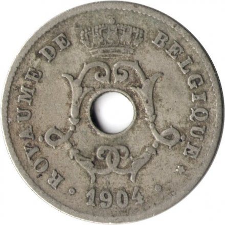 Бельгия 10 сантимов 1904 год BELGIQUE