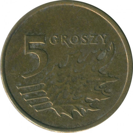 Польша 5 грошей 2008 год