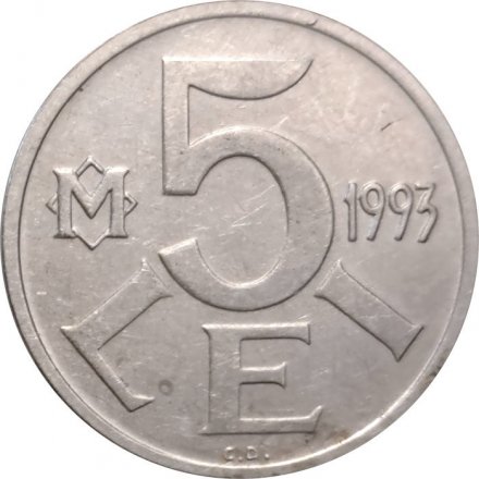 Молдавия 5 леев 1993 год