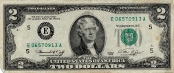 США 2 доллара 1976 год - E