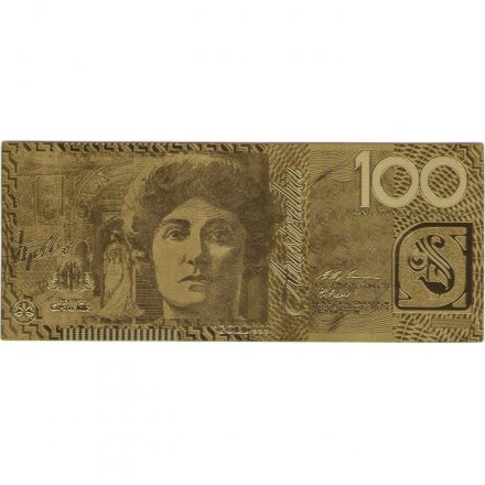 Сувенирная банкнота Австралия 100 долларов (золотые) - UNC