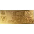 Сувенирная банкнота Австралия 100 долларов (золотые) - UNC