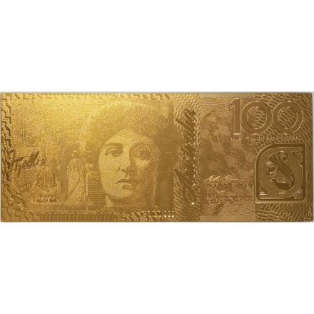 Сувенирная банкнота Австралия 100 долларов (золотые) - UNC