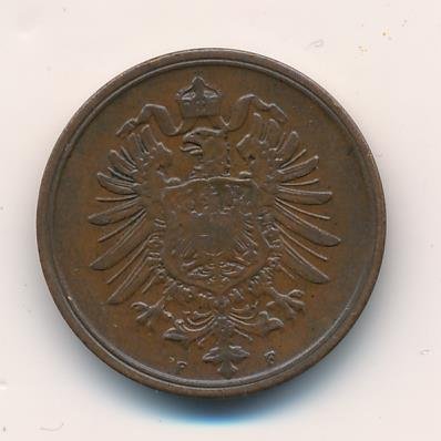 Германия 2 пфеннига 1876 год (F)