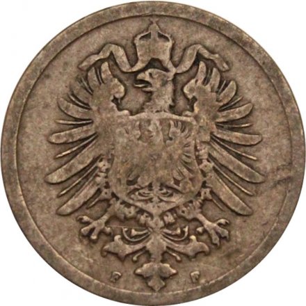 Германия 2 пфеннига 1876 год (F)