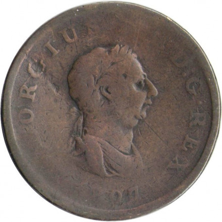 Великобритания 1/2 пенни 1807 год