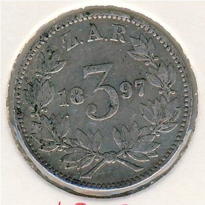 ЮАР 3 пенса 1897 год