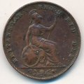 Великобритания 1 фартинг 1845 год