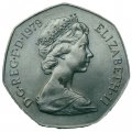 Великобритания 50 новых пенсов 1979 год