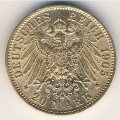 Саксония 20 марок 1905 год