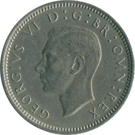 Великобритания 6 пенсов 1947 год - Король Георг VI