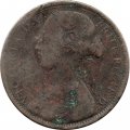 Великобритания 1 пенни 1862 год (Бронза, коричневый цвет)