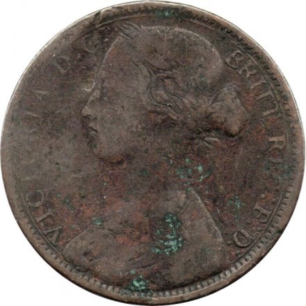Великобритания 1 пенни 1862 год (Бронза, коричневый цвет)