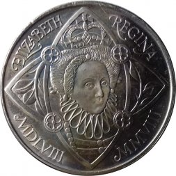 Великобритания 5 фунтов 2008 год - 450 лет вступлению на престол Королевы Елизаветы I