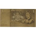 Сувенирная банкнота Австралия 1 доллар (золотые) - UNC