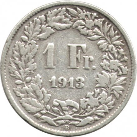 Швейцария 1 франк 1913 год