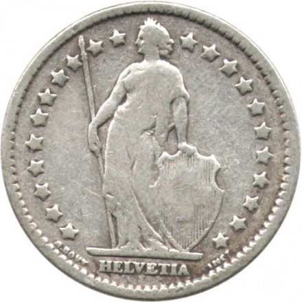 Швейцария 1 франк 1913 год
