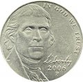США 5 центов 2006 год - Томас Джефферсон (P)