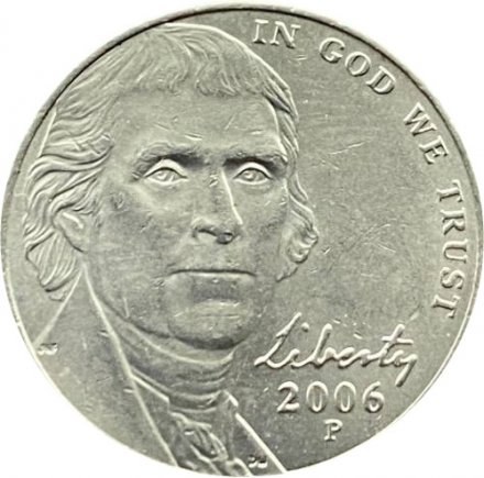 США 5 центов 2006 год - Томас Джефферсон (P)
