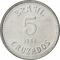 Бразилия 5 крузадо 1986 год
